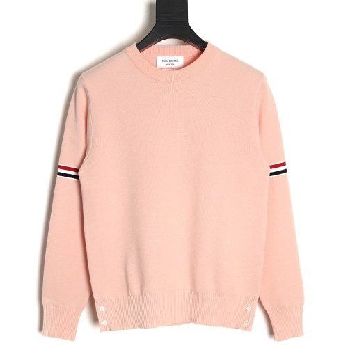 Thom Browne Double Sleeve Web Band Crew Neck Sweater,Thom Browne,TB-02241215