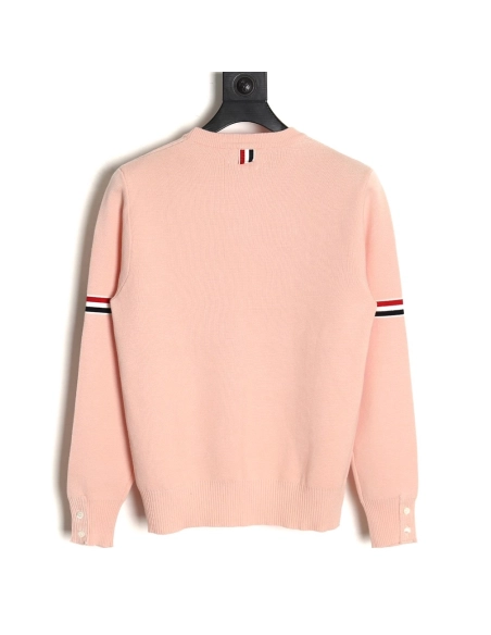 Thom Browne Double Sleeve Web Band Crew Neck Sweater,Thom Browne,TB-02241215