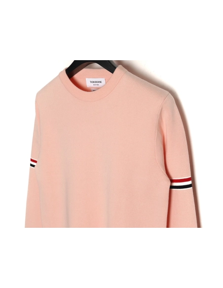 Thom Browne Double Sleeve Web Band Crew Neck Sweater,Thom Browne,TB-02241215