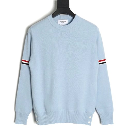 Thom Browne Double Sleeve Web Band Crew Neck Sweater,Thom Browne,TB-03241215