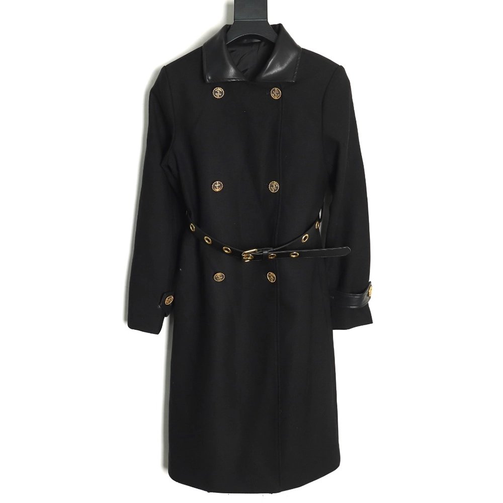 Louis Vuitton wool belt long trench coat,Louis Vuitton,LV-18241215