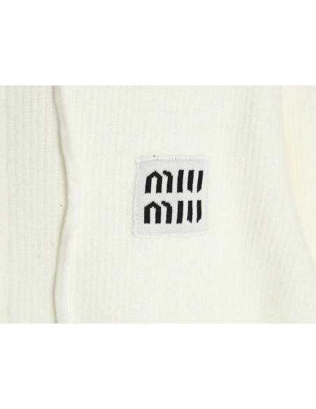 Miu Miu logo embroidered zipup hooded sweater,Miu Miu,MIU-20241215