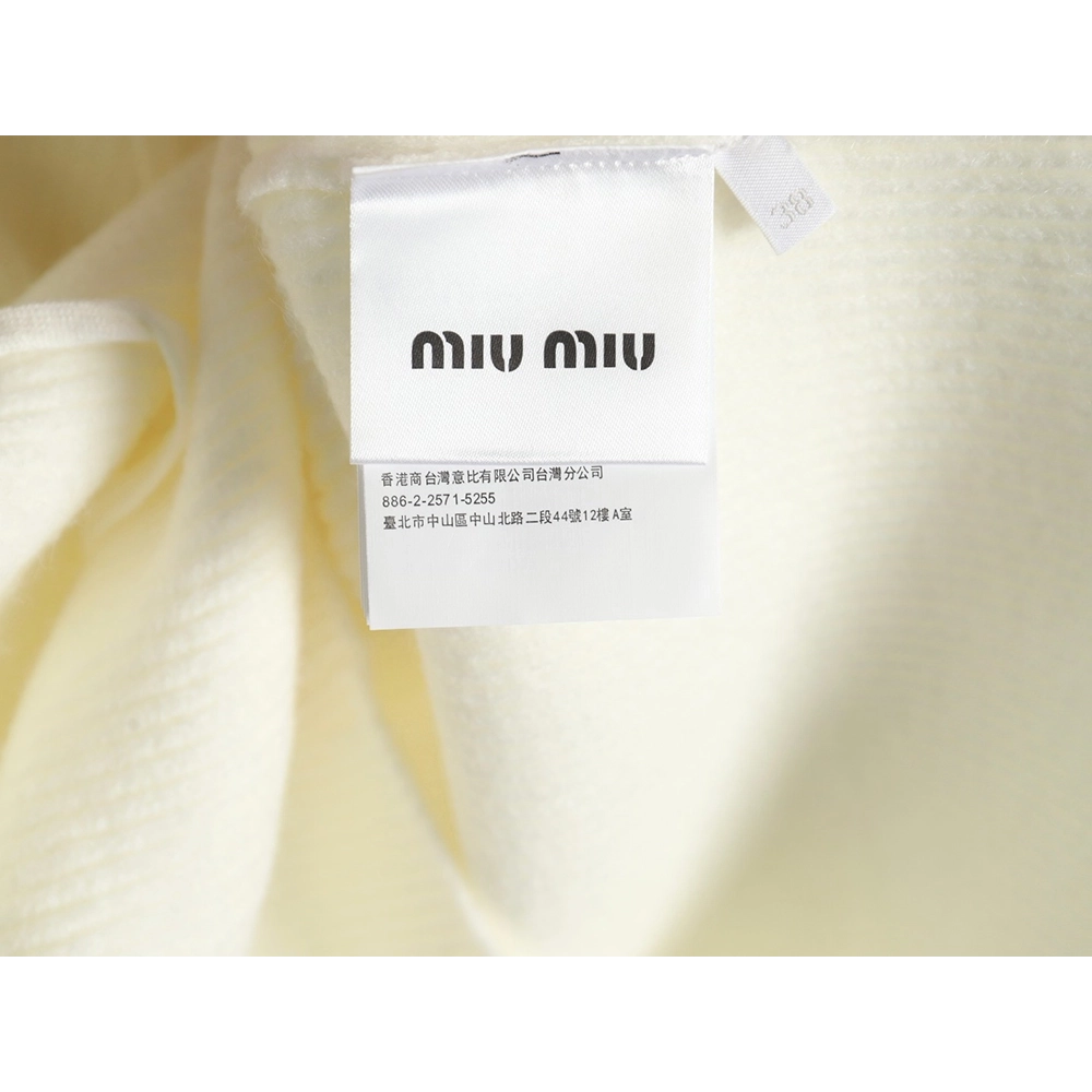 Miu Miu logo embroidered zipup hooded sweater,Miu Miu,MIU-20241215
