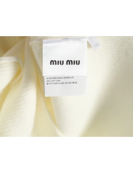 Miu Miu logo embroidered zipup hooded sweater,Miu Miu,MIU-20241215