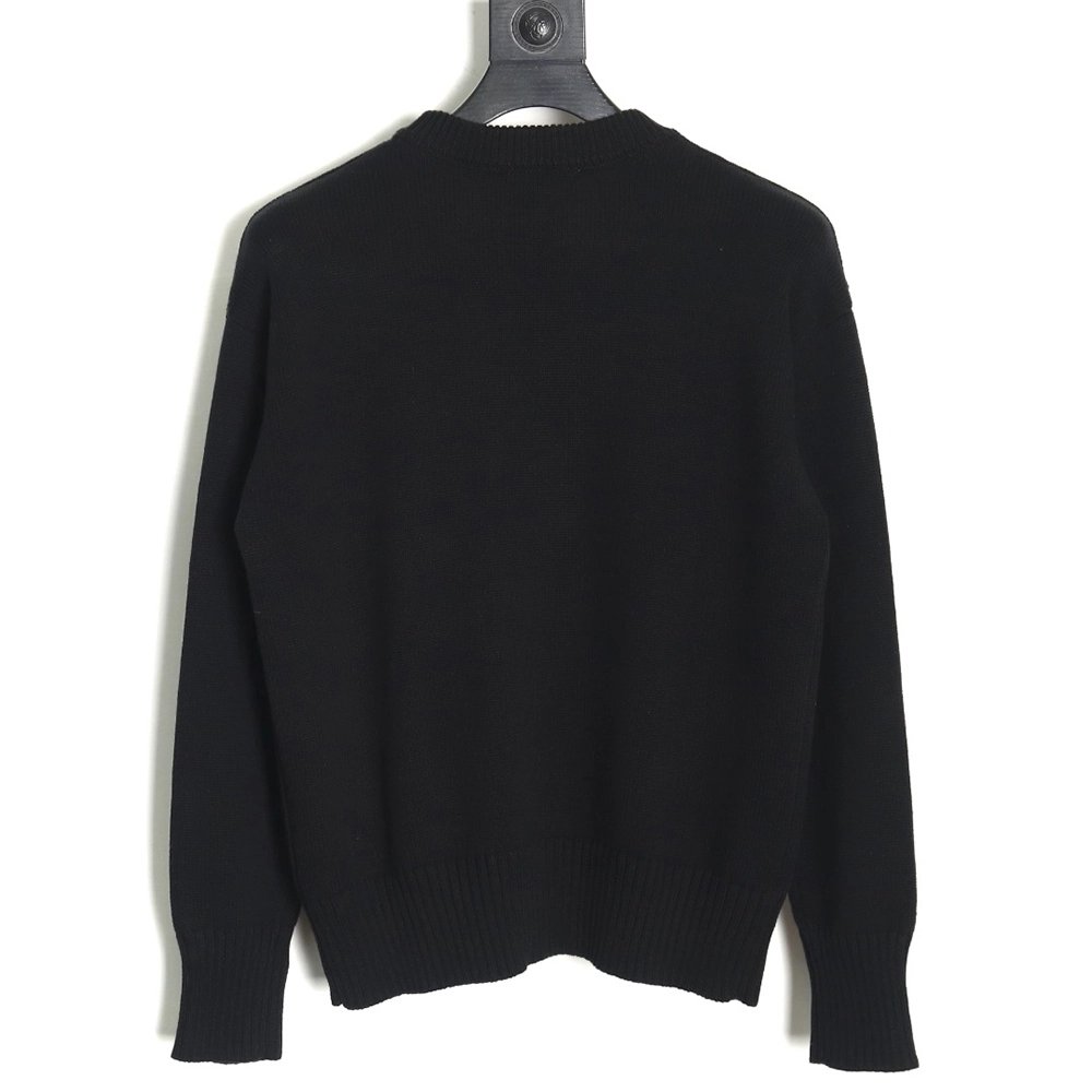 AMI PARIS Heart embroidered crew neck sweater TSK2,Ami
