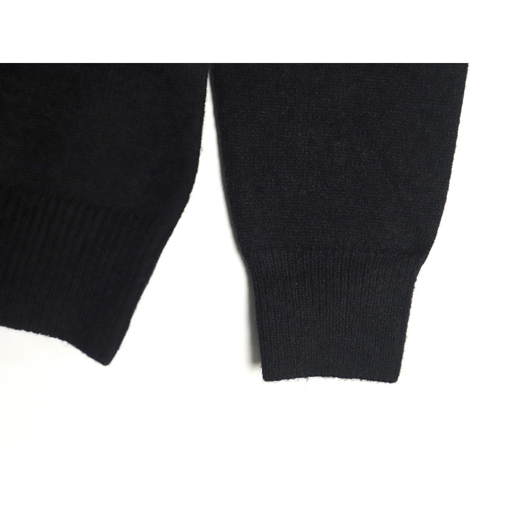 Miu Miu Lettering Jacquard Long Sleeve Crewneck Sweater,Miu Miu