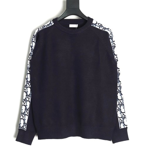 Dior side letter LOGO webbing crew neck sweater,Dior