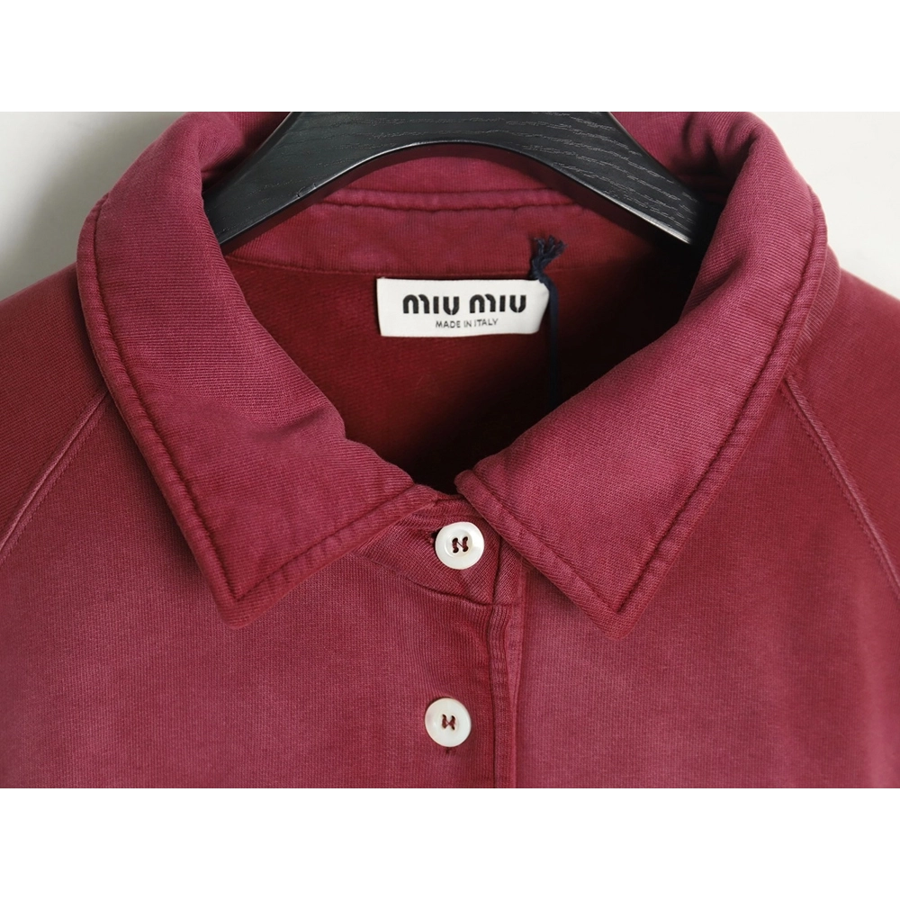 Miu Miu washed gradient print Polo sweatshirt,Miu Miu