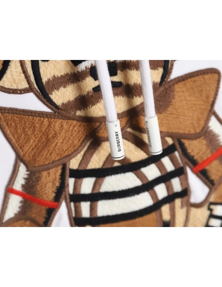 Burberry embroidered teddy bear hooded sweatshirt,Burberry