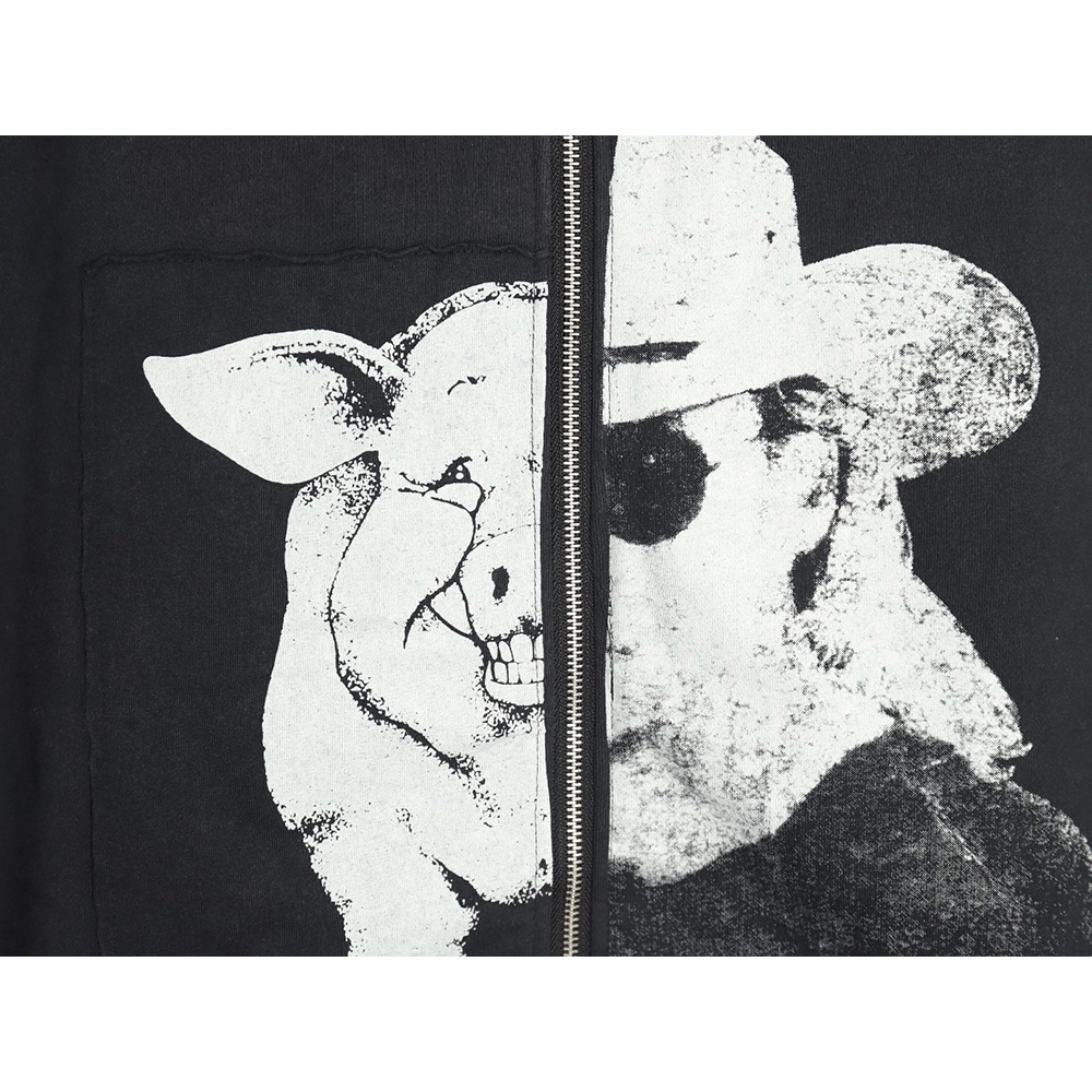 ENFANTS RICHES D¨¦PRIM¨¦S patchwork printed zip-up cardigan Sweatshirt,ENFANTS RICHES DEPRIMES