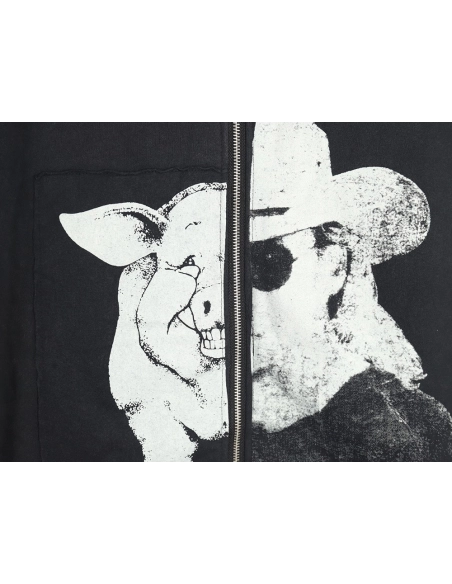 ENFANTS RICHES D¨¦PRIM¨¦S patchwork printed zip-up cardigan Sweatshirt,ENFANTS RICHES DEPRIMES