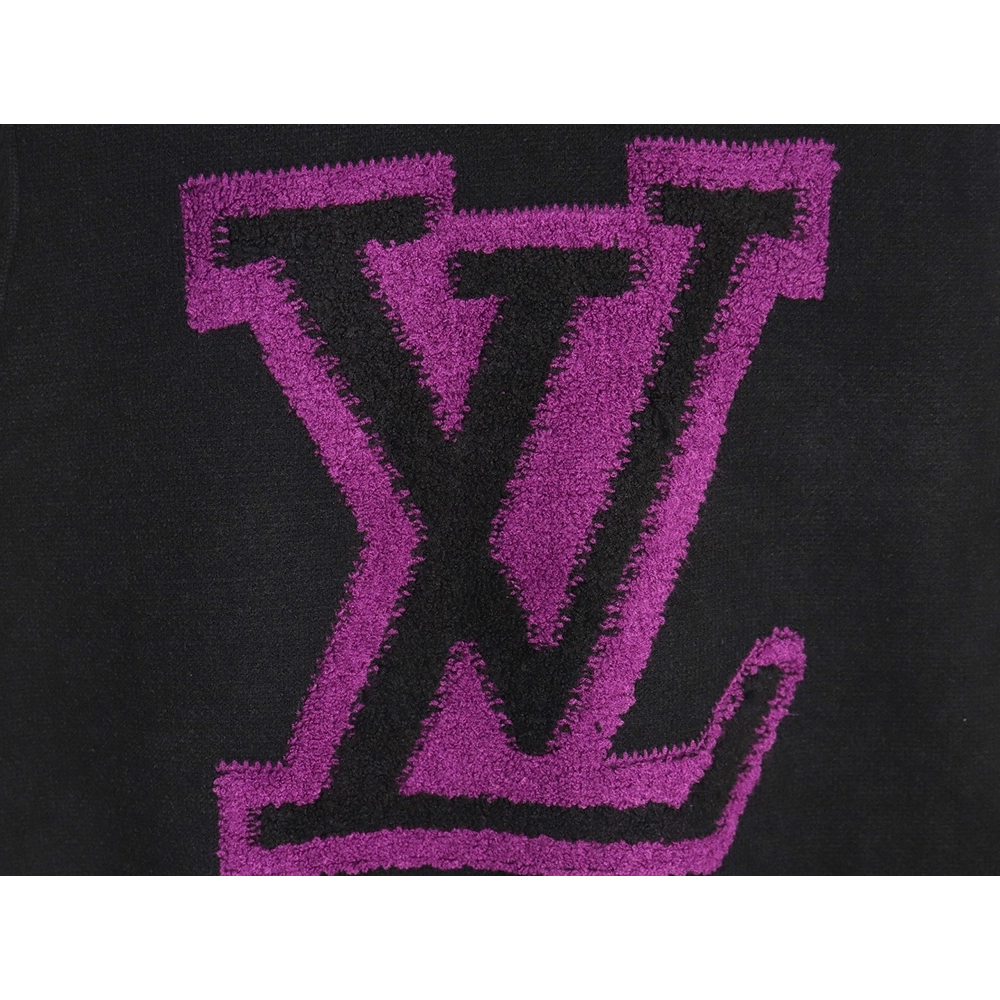 Louis Vuitton flocked logo crewneck sweater TSK1,Louis Vuitton