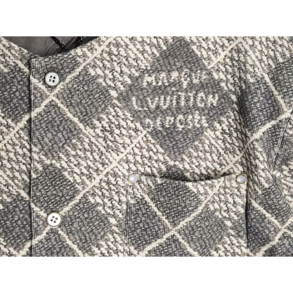 Louis Vuitton rhombus collarless jacket,Louis Vuitton