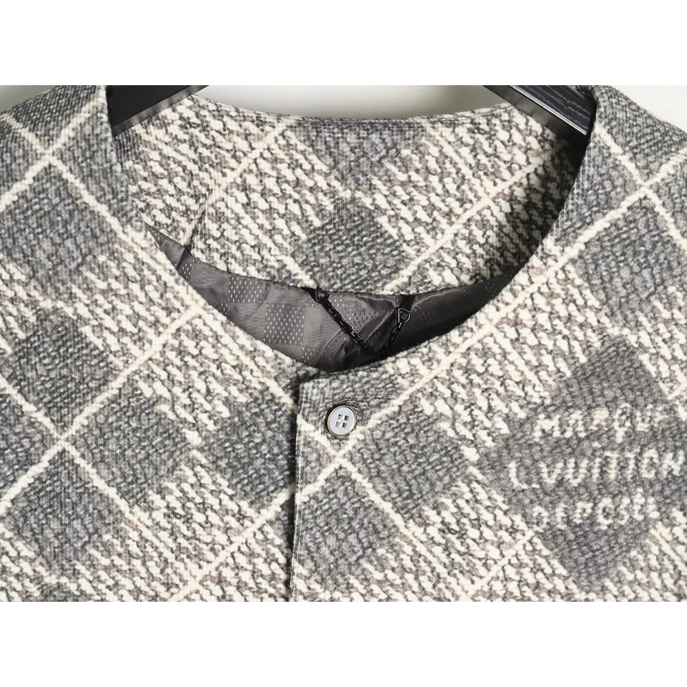 Louis Vuitton rhombus collarless jacket,Louis Vuitton