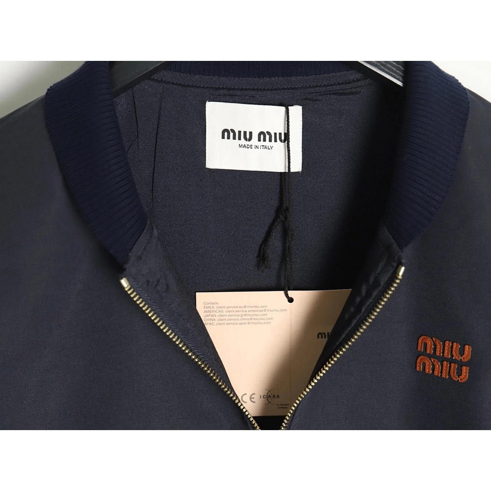 Miu Miu Panama cotton blend bomber jacket,Miu Miu