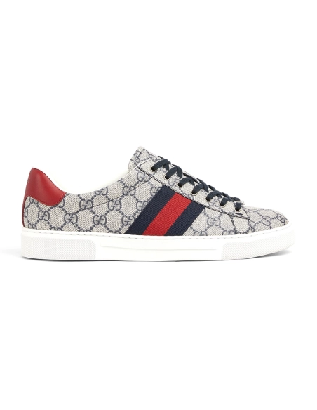 GUCCI ACE SNEAKER WITH WEB,GUCCI SHOES