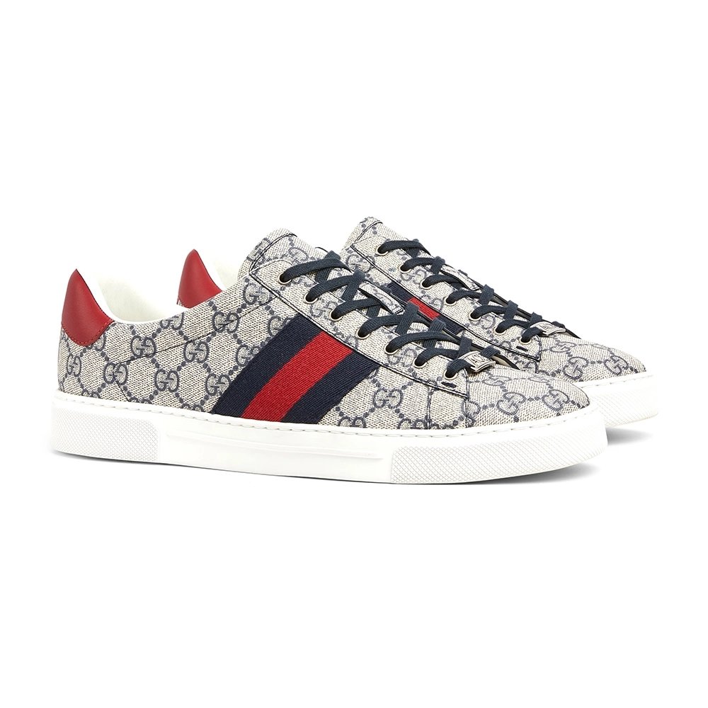 GUCCI ACE SNEAKER WITH WEB,GUCCI SHOES