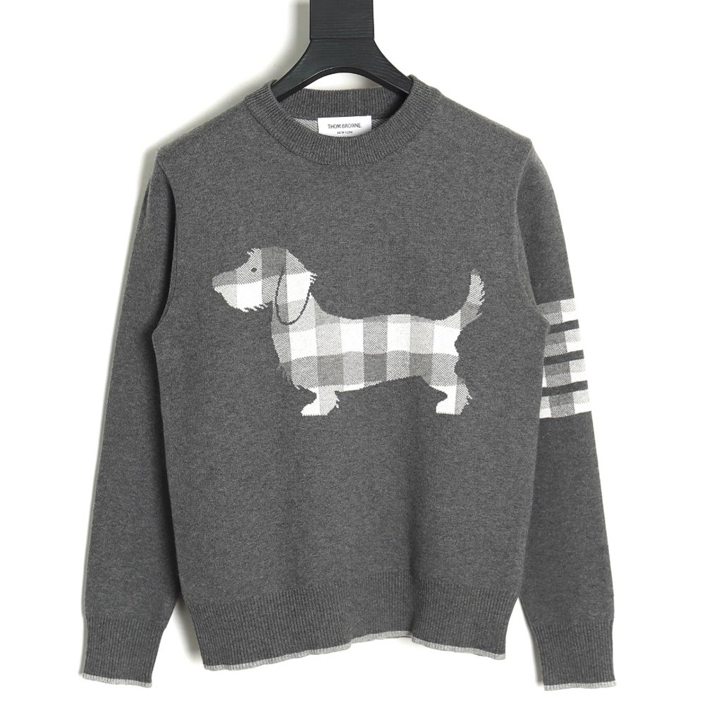 Thom Browne Limited Edition Puppy Crew Neck Sweater,Thom Browne Sweatshirt,Sweatshirt,,Low Price High quality,Free Shipping to F