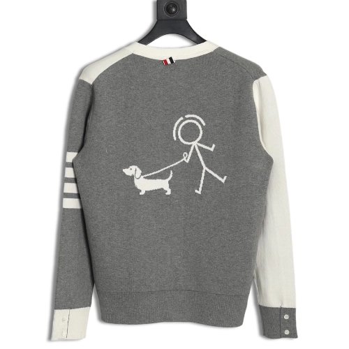 Thom Browne Dog Walking Cardigan,Thom Browne Sweatshirt,Sweatshirt,,Low Price High quality,Free Shipping to France