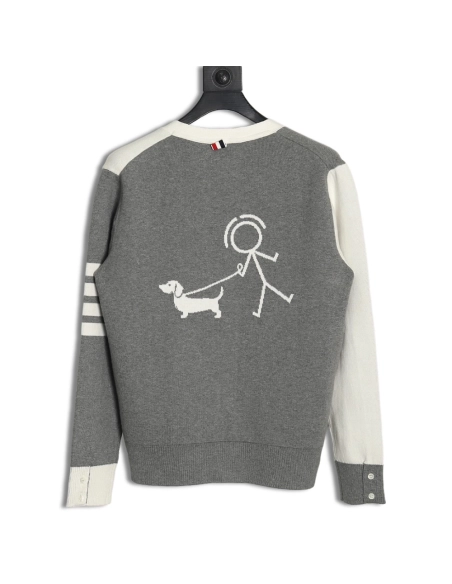 Thom Browne Dog Walking Cardigan,Thom Browne Sweatshirt,Sweatshirt,,Low Price High quality,Free Shipping to France