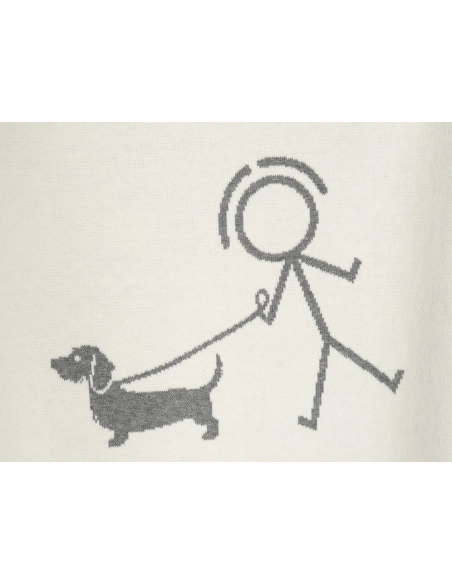 Thom Browne Dog Walking Crewneck Sweater,Thom Browne Sweatshirt,Sweatshirt,,Low Price High quality,Free Shipping to France