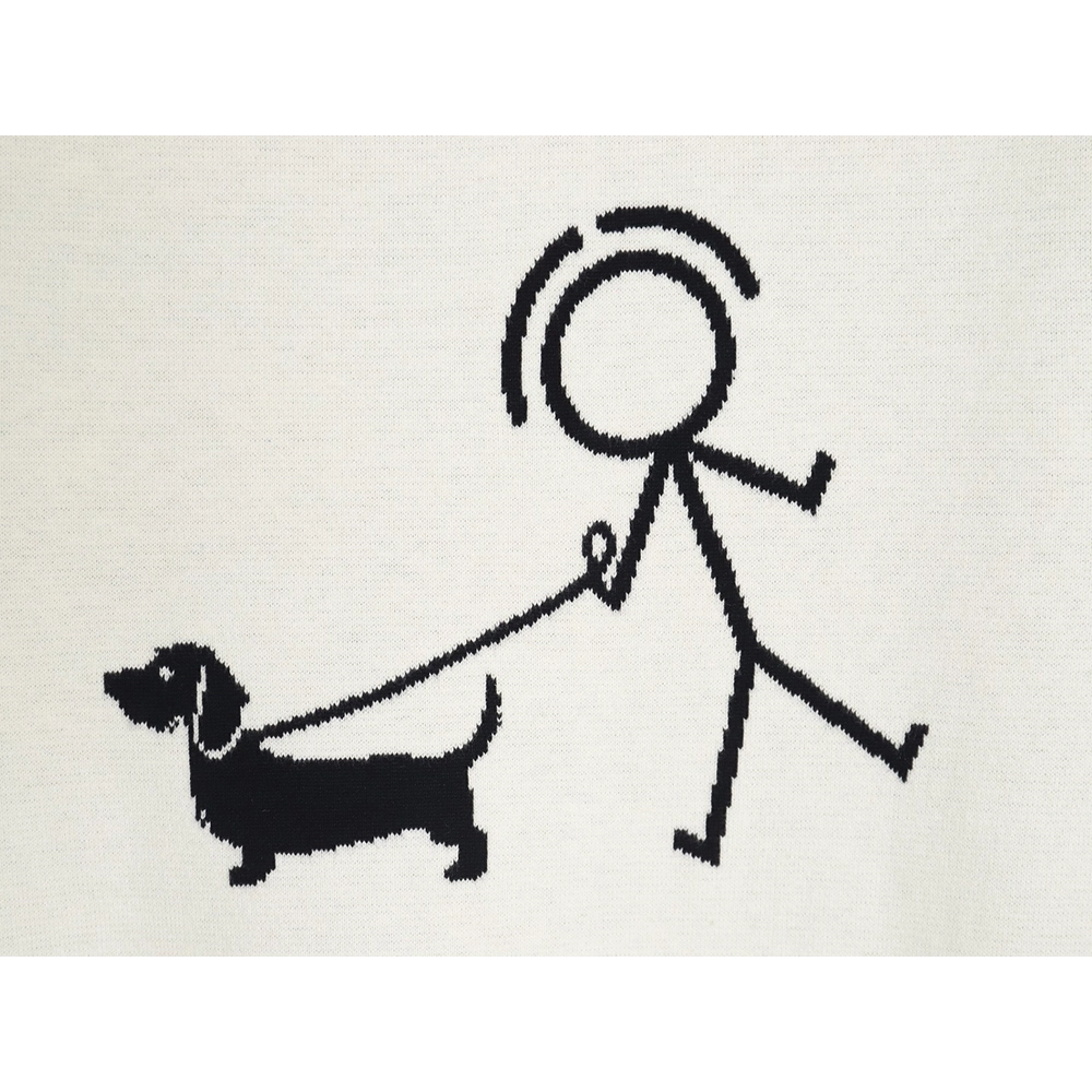Thom Browne Dog Walking Crewneck Sweater,Thom Browne Sweatshirt,Sweatshirt,,Low Price High quality,Free Shipping to France