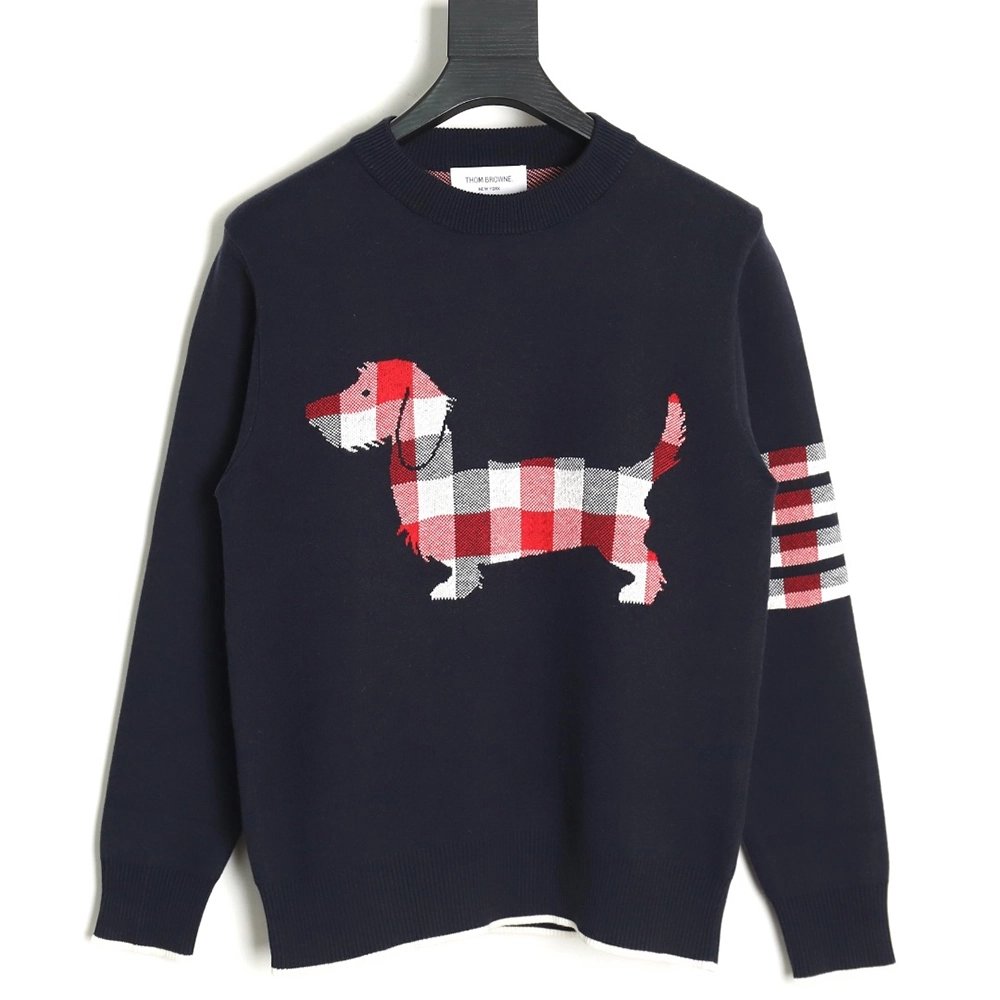 Thom Browne Limited Edition Puppy Crew Neck Sweater,Thom Browne Sweatshirt,Sweatshirt,,Low Price High quality,Free Shipping to F
