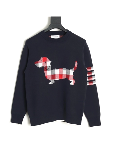 Thom Browne Limited Edition Puppy Crew Neck Sweater,Thom Browne Sweatshirt,Sweatshirt,,Low Price High quality,Free Shipping to F