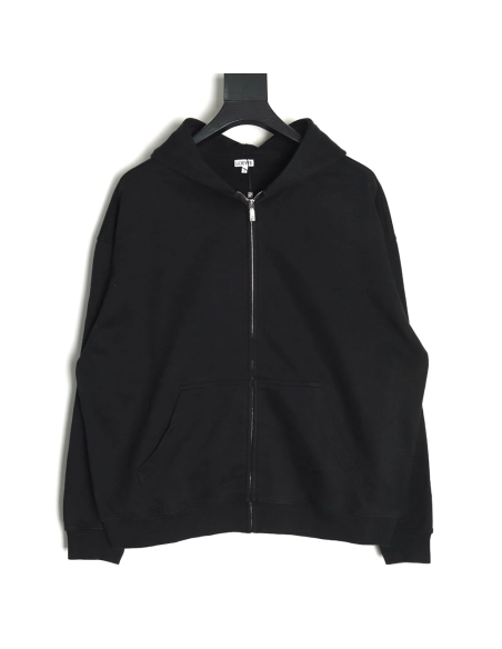 Loewe embossed back embossed large logo zipper hooded jacket,Loewe Jacket,Jacket,,Low Price High quality,Free Shipping to France