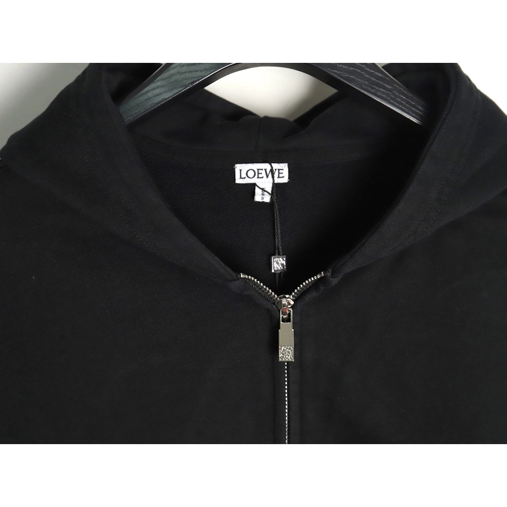Loewe embossed back embossed large logo zipper hooded jacket,Loewe Jacket,Jacket,,Low Price High quality,Free Shipping to France