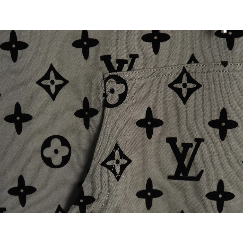 Louis Vuitton Monogram Flocked Print Hoodie,Louis Vuitton Hoodie,Hoodie,,Low Price High quality,Free Shipping to France