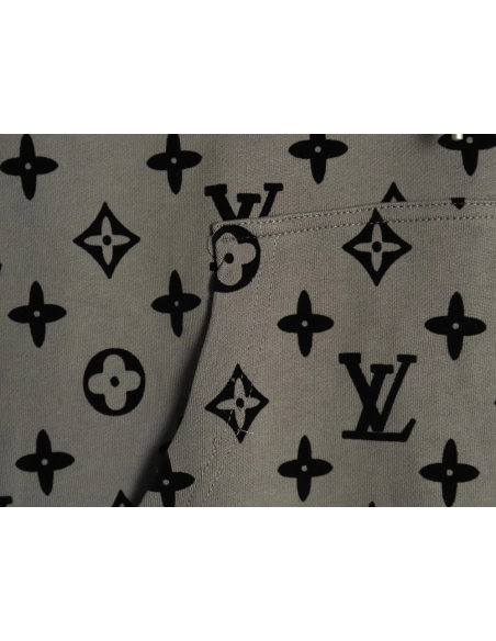 Louis Vuitton Monogram Flocked Print Hoodie,Louis Vuitton Hoodie,Hoodie,,Low Price High quality,Free Shipping to France