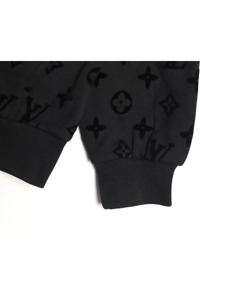Louis Vuitton Monogram Flocked Print Hoodie,Louis Vuitton Hoodie,Hoodie,,Low Price High quality,Free Shipping to France