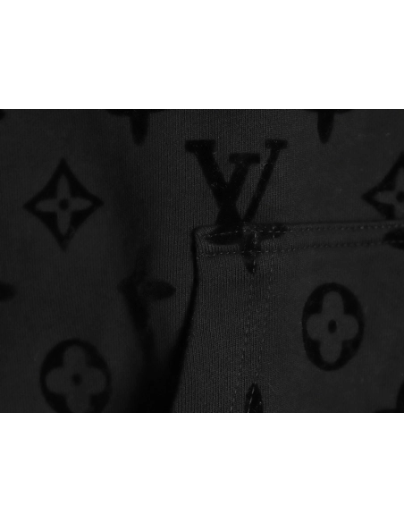 Louis Vuitton Monogram Flocked Print Hoodie,Louis Vuitton Hoodie,Hoodie,,Low Price High quality,Free Shipping to France