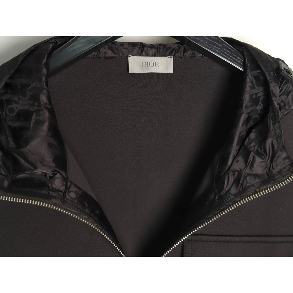Dior patchwork letter embroidered hooded jacket,Dior Jacket,Jacket,,Low Price High quality,Free Shipping to France
