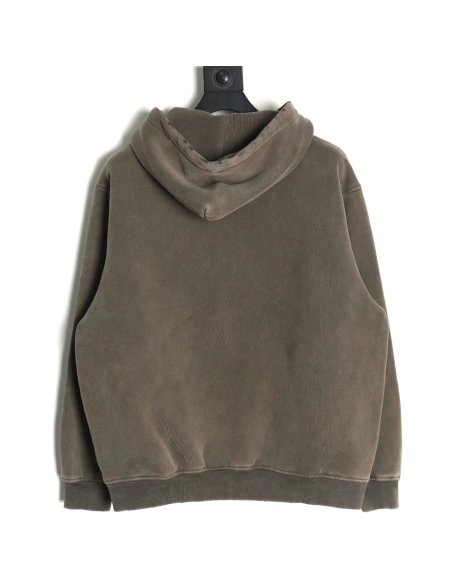 Balenciaga PARIS letter print velvet hooded sweatshirt,Balenciaga Sweatshirt,Sweatshirt,APPAREL