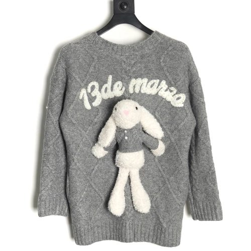 13De Marzo plaid cardigan sweater,13De Marzo Sweater,Sweatshirt,APPAREL