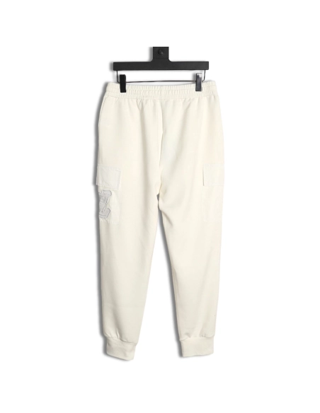 Louis Vuitton pocket embroidered logo cotton cargo trousers,Louis Vuitton Jeans,CASUAL PANTS,APPAREL