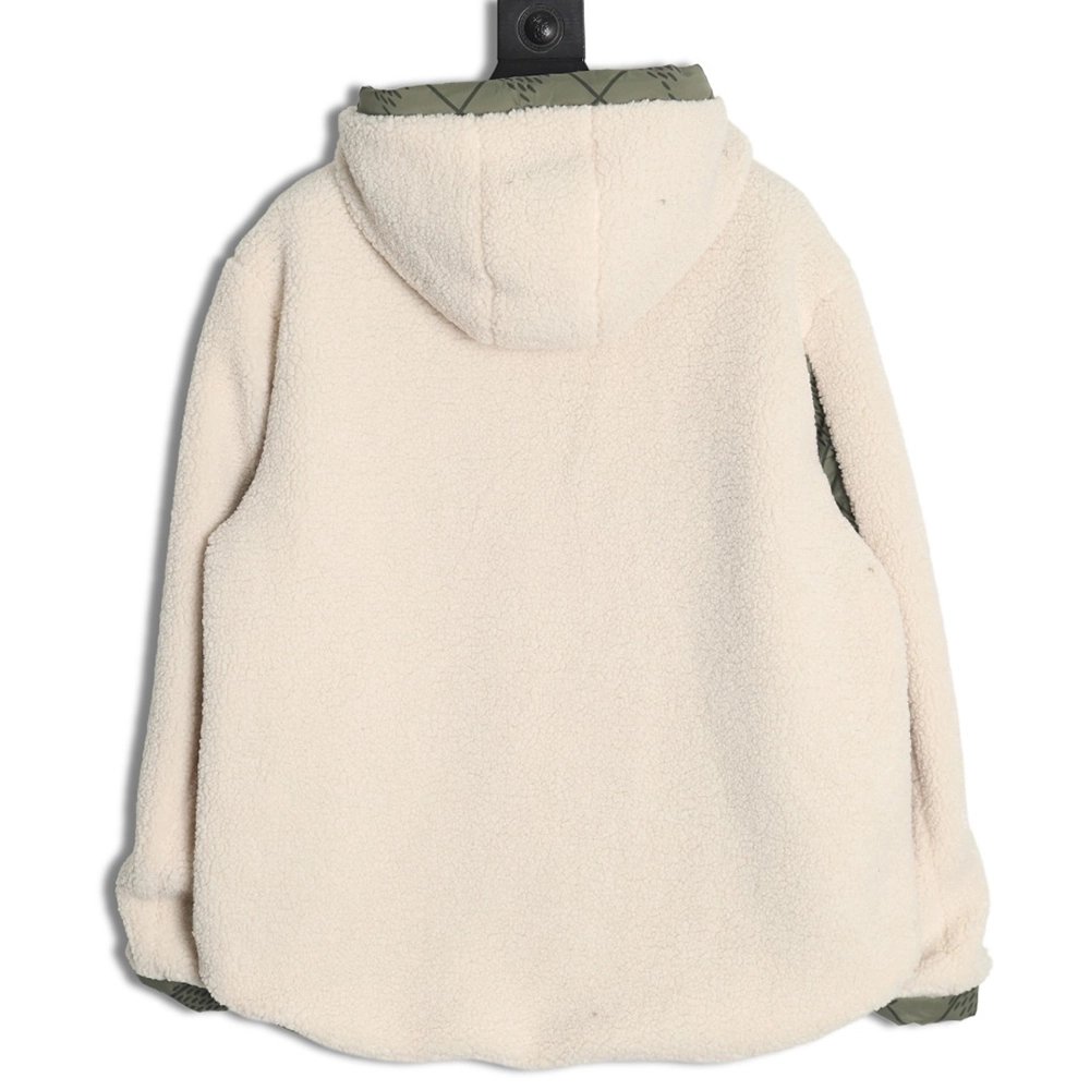 Louis Vuitton Checkerboard Nylon Reversible Sherpa Jacket,Louis Vuitton Jacket,Jacket,APPAREL