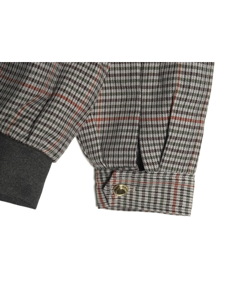 Miu Miu fine plaid stand collar zipper jacket,Miu Miu Jacket,Jacket,APPAREL