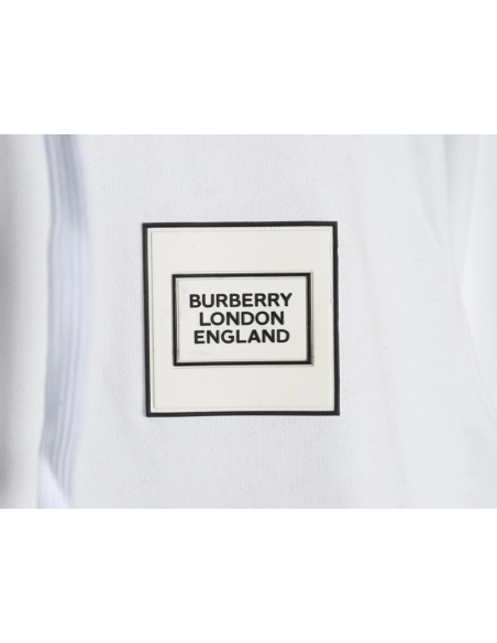 Burberry chest silicone square logo hooded sweatshirt,Burberry Sweatshirt,Sweatshirt,APPAREL