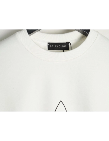 Balenciaga x Adidas Trefoil print crew neck sweatshirt,Balenciaga Sweatshirt,Sweatshirt,APPAREL