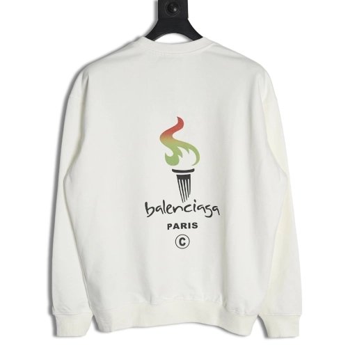 Balenciaga Torch Flame Print Crewneck Sweatshirt,Balenciaga Sweatshirt,Sweatshirt,APPAREL