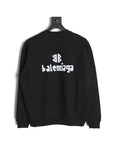 Balenciaga Mixed LOGO Print Lettering Crew Neck Sweatshirt,Balenciaga Sweatshirt,Sweatshirt,APPAREL