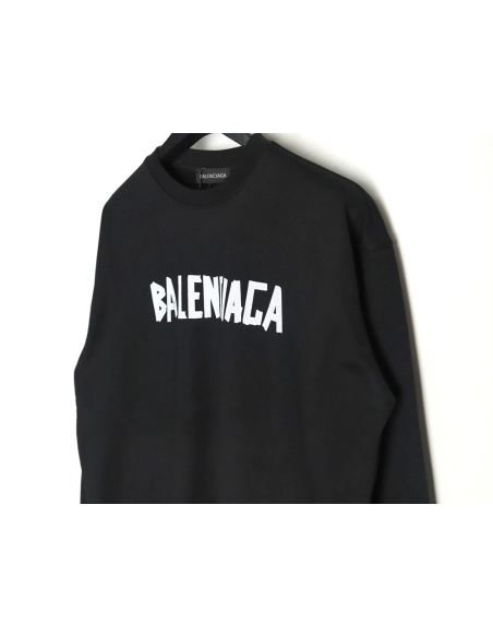 Balenciaga Mixed LOGO Print Lettering Crew Neck Sweatshirt,Balenciaga Sweatshirt,Sweatshirt,APPAREL