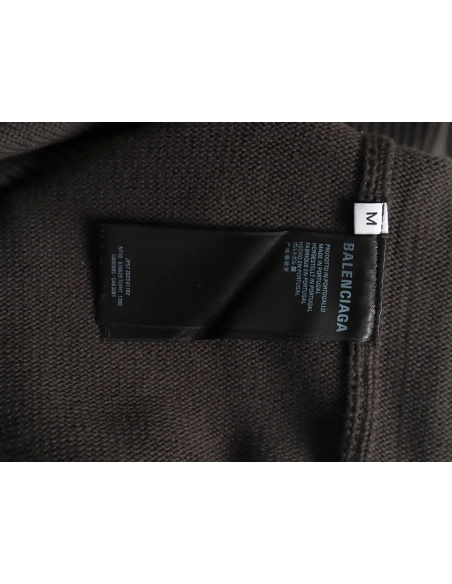 Balenciaga embossed threedimensional lettering hole knit sweater,Balenciaga Sweatshirt,Sweatshirt,APPAREL