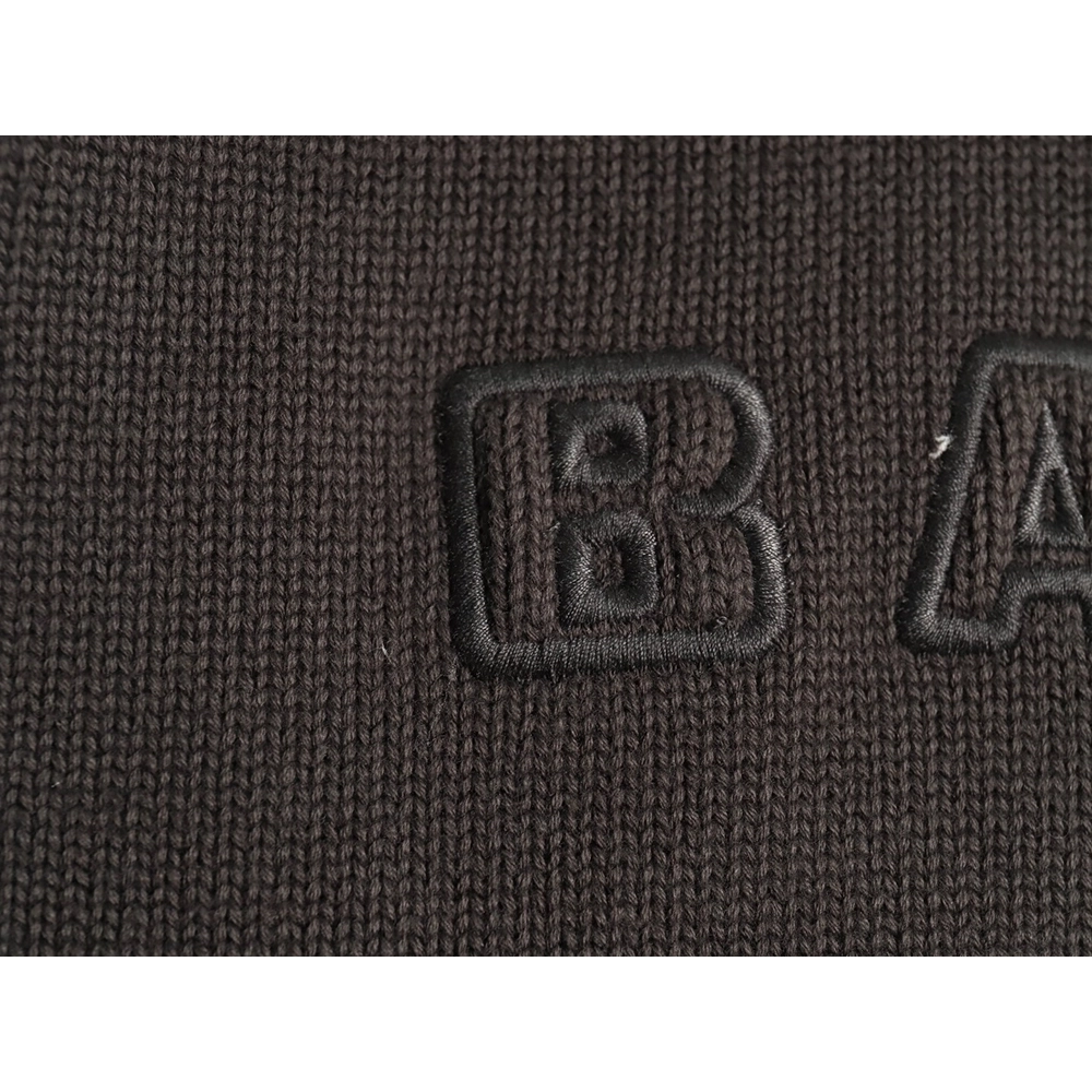 Balenciaga embossed threedimensional lettering hole knit sweater,Balenciaga Sweatshirt,Sweatshirt,APPAREL