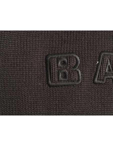 Balenciaga embossed threedimensional lettering hole knit sweater,Balenciaga Sweatshirt,Sweatshirt,APPAREL