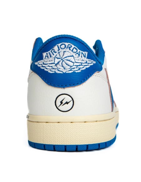 Fragment Design x Travis Scott x Air Jordan 1 Retro Low OG SP Sail Military Blue,AIR JORDAN 1 LOW