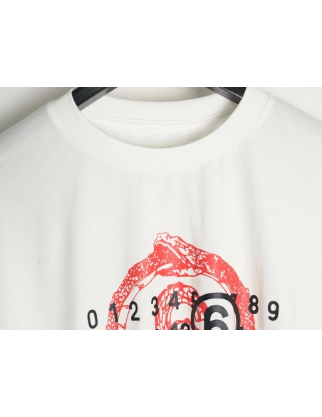 Maison Margiela Digital Logo Print Short Sleeve T-Shirt,MAISON MARGIELA